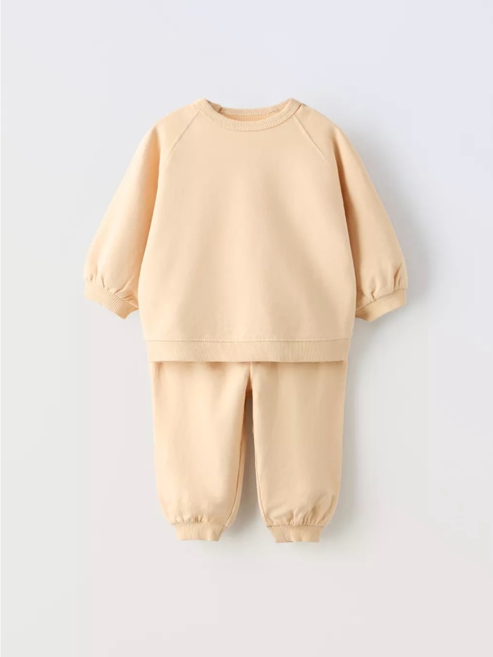 Zara Kids Yellow Two-Piece Sweatshirt and Jogger Set